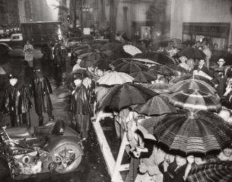 Crowd Outside Babe Ruth's Funeral photograph, 1948 August 19