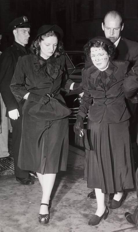 Claire and Julia Ruth at Babe Ruth's funeral photograph, 1948 August 19