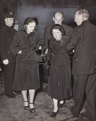 Claire and Julia Ruth at Babe Ruth's funeral photograph, 1948 August 19