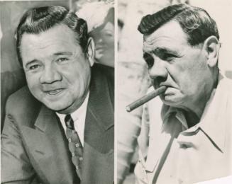 Babe Ruth Portrait Dual photograph, 1948 August 11