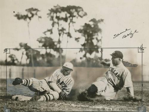 Tris Speaker Sliding photograph, 1926 March 25