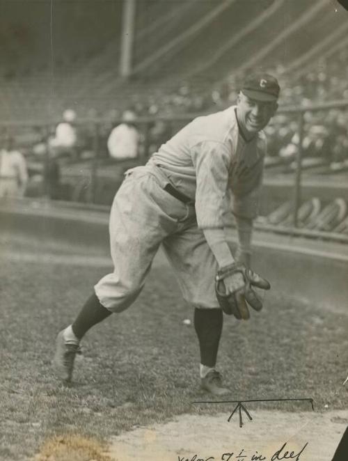 Tris Speaker Throwing photograph, 1925 May 22