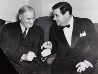 Honus Wagner and Babe Ruth photograph, 1938 January 30