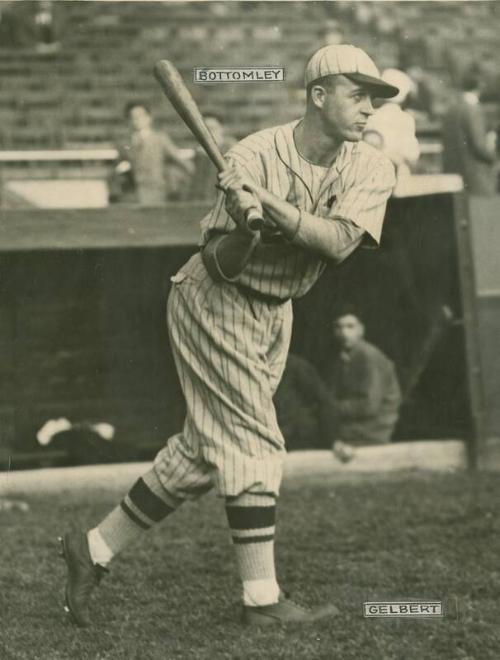 Jim Bottomley Batting photograph, between 1925 and 1929