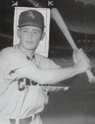 Nellie Fox Batting photograph, probably 1952