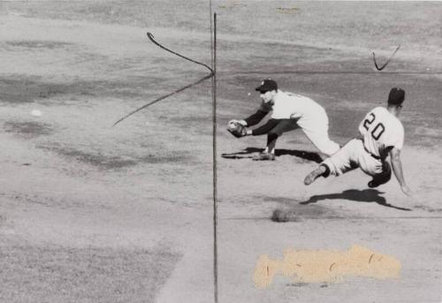 Monte Irvin Sliding photograph, probably 1950