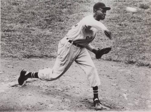 Satchel Paige Pitching photograph, undated