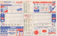 Visitors versus Washington Senators scorecard, 1956