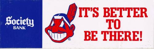 Cleveland Indians bumper sticker, undated