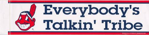 Cleveland Indians bumper sticker, undated