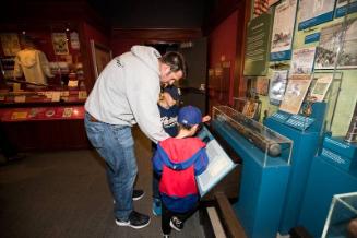 Visitors at the National Baseball Hall of Fame and Museum photograph, 2017 May 26