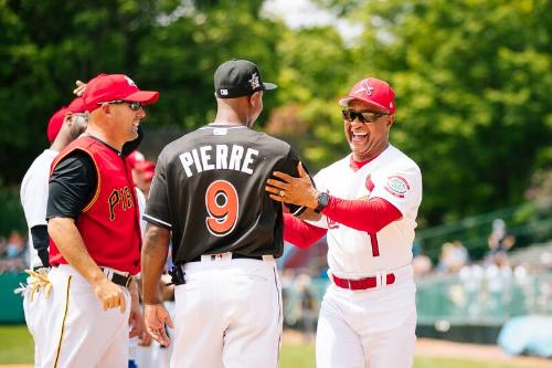 Ozzie Smith Greeting his Team photograph, 2017 May 27