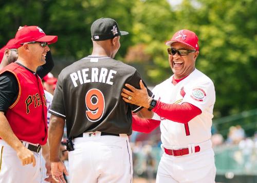 Ozzie Smith Greeting his Team photograph, 2017 May 27