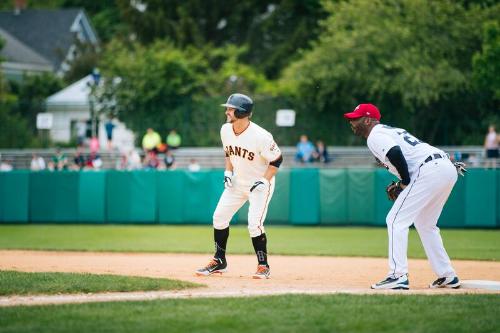 Cody Ross Leading Off First Base photograph, 2017 May 27