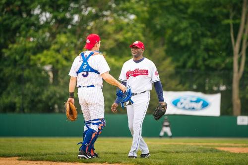 Todd Zeile Talking with Mike Jackson photograph, 2017 May 27