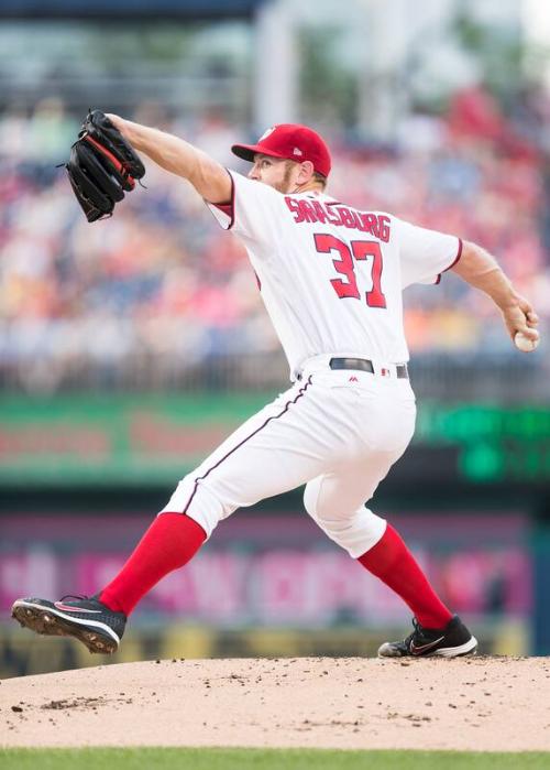 Stephen Strasburg Pitching photograph, 2017 June 12