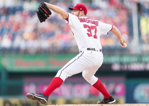 Stephen Strasburg Pitching photograph, 2017 June 12