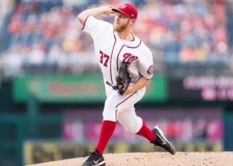 Stephen Strasburg Pitching photograph, 2017 June 12