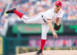 Stephen Strasburg Pitching photograph, 2017 June 12