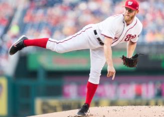 Stephen Strasburg Pitching photograph, 2017 June 12