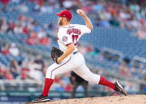 Stephen Strasburg Pitching photograph, 2017 June 12