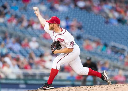 Stephen Strasburg Pitching photograph, 2017 June 12