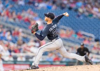 Mike Foltynewicz Pitching photograph, 2017 June 12