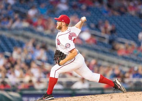 Stephen Strasburg Pitching photograph, 2017 June 12