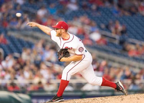 Stephen Strasburg Pitching photograph, 2017 June 12