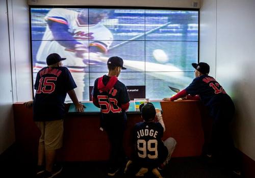 Young fans at the National Baseball Hall of Fame and Museum photograph, 2017 May 26