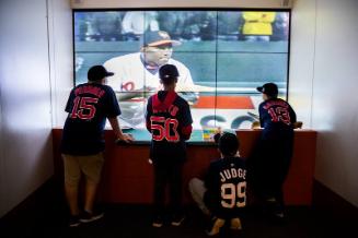 Young fans at the National Baseball Hall of Fame and Museum photograph, 2017 May 26