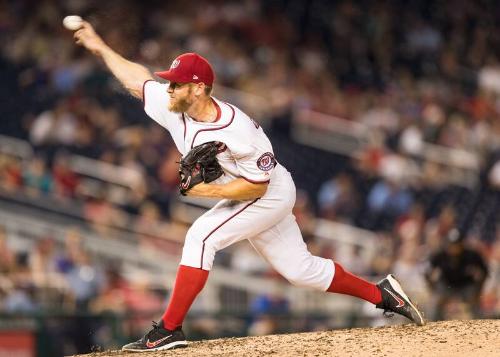 Stephen Strasburg Pitching photograph, 2017 June 12