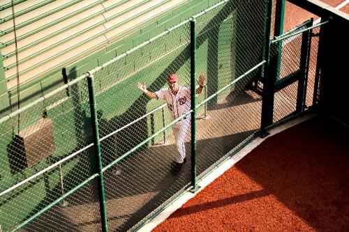 Mike Maddux in the Bullpen photograph, 2017 June 12