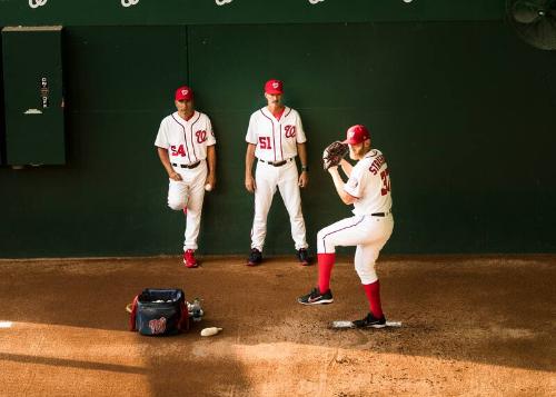 Stephen Strasburg in the Bullpen photograph, 2017 June 12