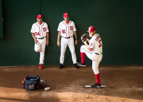 Stephen Strasburg in the Bullpen photograph, 2017 June 12