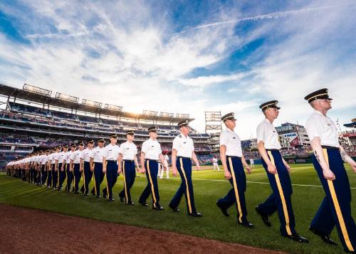 Members of the Military on the Field photograph, 2017 June 12