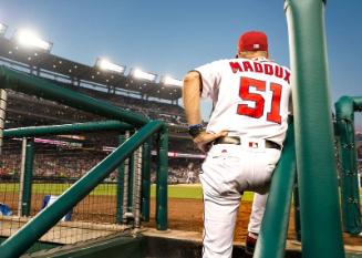 Mike Maddux in the Dugout photograph, 2017 June 12