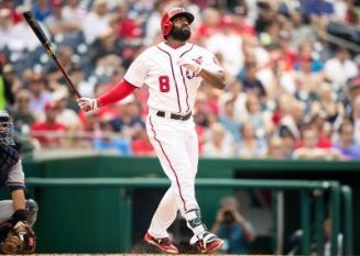 Brian Goodwin Batting photograph, 2017 June 14