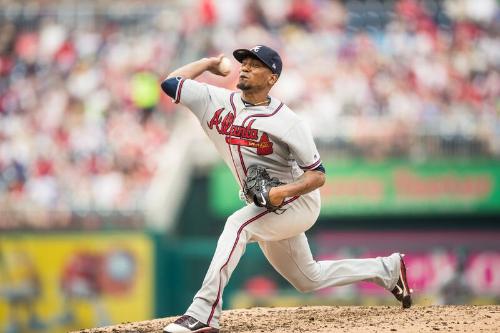 Julio Teheran Pitching photograph, 2017 June 14