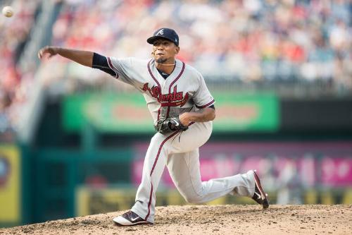 Julio Teheran Pitching photograph, 2017 June 14