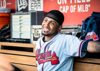 Julio Teheran in the Dugout photograph, 2017 June 14