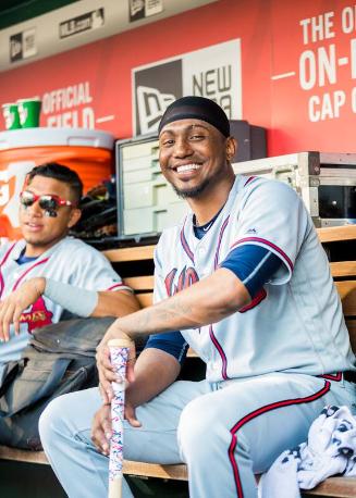 Julio Teheran in the Dugout photograph, 2017 June 14