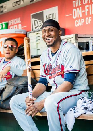 Julio Teheran in the Dugout photograph, 2017 June 14