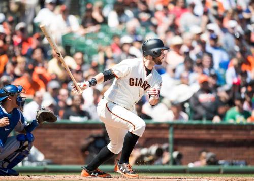 Brandon Belt Batting photograph, 2017 April 27