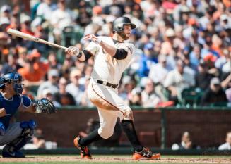 Brandon Belt Batting photograph, 2017 April 27