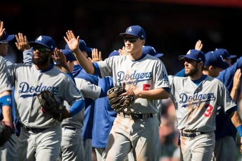 Corey Seager and Teammates photograph, 2017 April 27