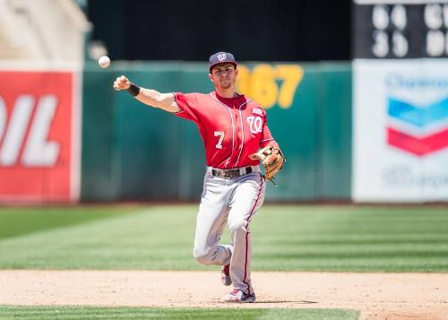 Trea Turner Throwing photograph, 2017 June 04