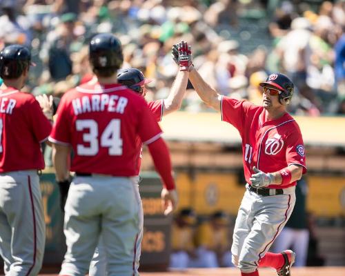 Teammates Congratulating Ryan Zimmerman photograph, 2017 June 04