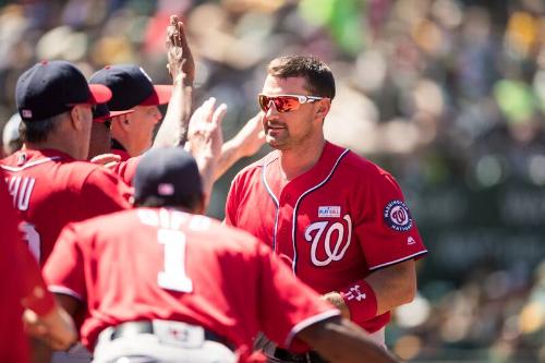 Teammates Congratulating Ryan Zimmerman photograph, 2017 June 04