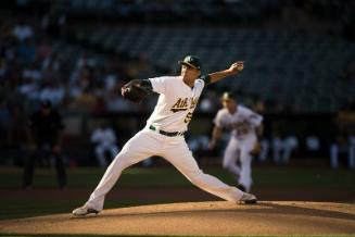 Sean Manaea Pitching photograph, 2017 June 16